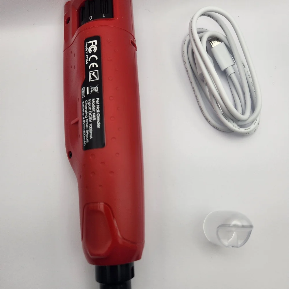 Red Cordless Pet Nail Grinder